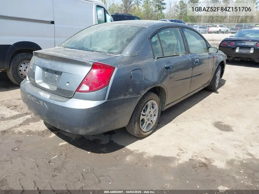 2004 Saturn Ion 2 VIN: 1G8AZ52F84Z151706 Lot: 44692891