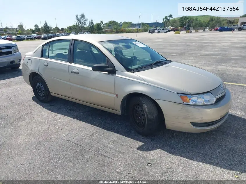 2004 Saturn Ion 2 VIN: 1G8AJ54F44Z137564 Lot: 44847494