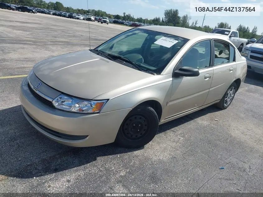2004 Saturn Ion 2 VIN: 1G8AJ54F44Z137564 Lot: 44847494