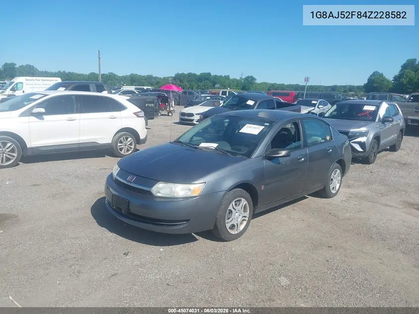 2004 Saturn Ion 2 VIN: 1G8AJ52F84Z228582 Lot: 45074031