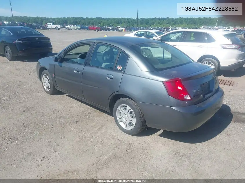 2004 Saturn Ion 2 VIN: 1G8AJ52F84Z228582 Lot: 45074031