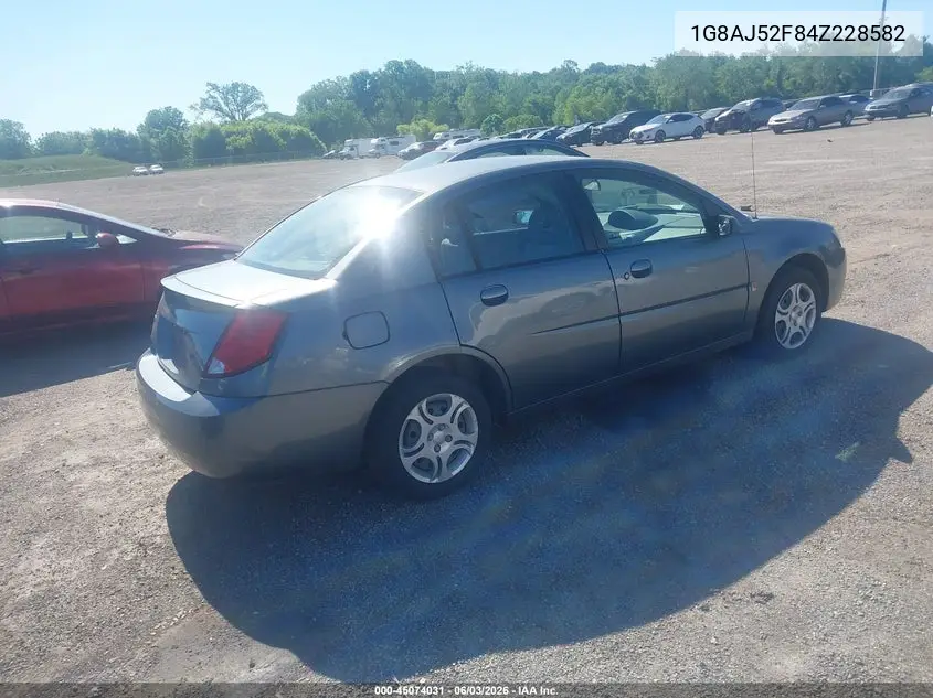 2004 Saturn Ion 2 VIN: 1G8AJ52F84Z228582 Lot: 45074031