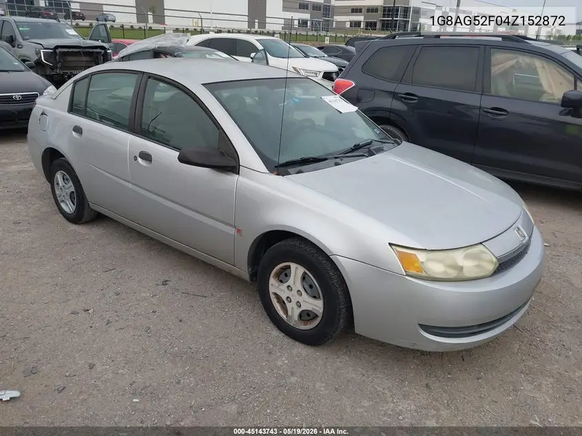 2004 Saturn Ion Level 1 VIN: 1G8AG52F04Z152872 Lot: 45143743