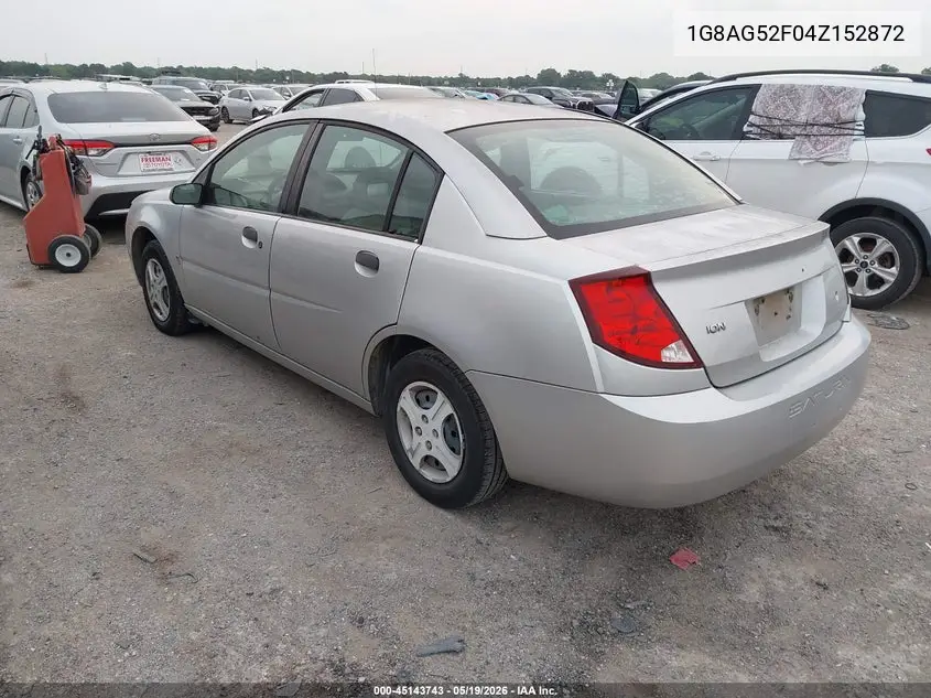 2004 Saturn Ion Level 1 VIN: 1G8AG52F04Z152872 Lot: 45143743