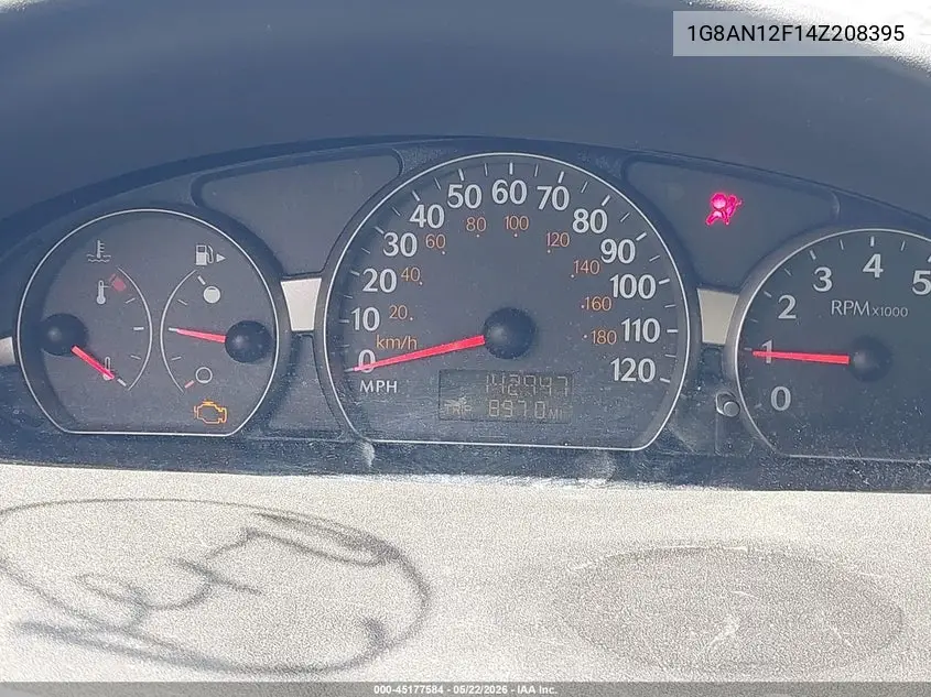 2004 Saturn Ion 2 VIN: 1G8AN12F14Z208395 Lot: 45177584