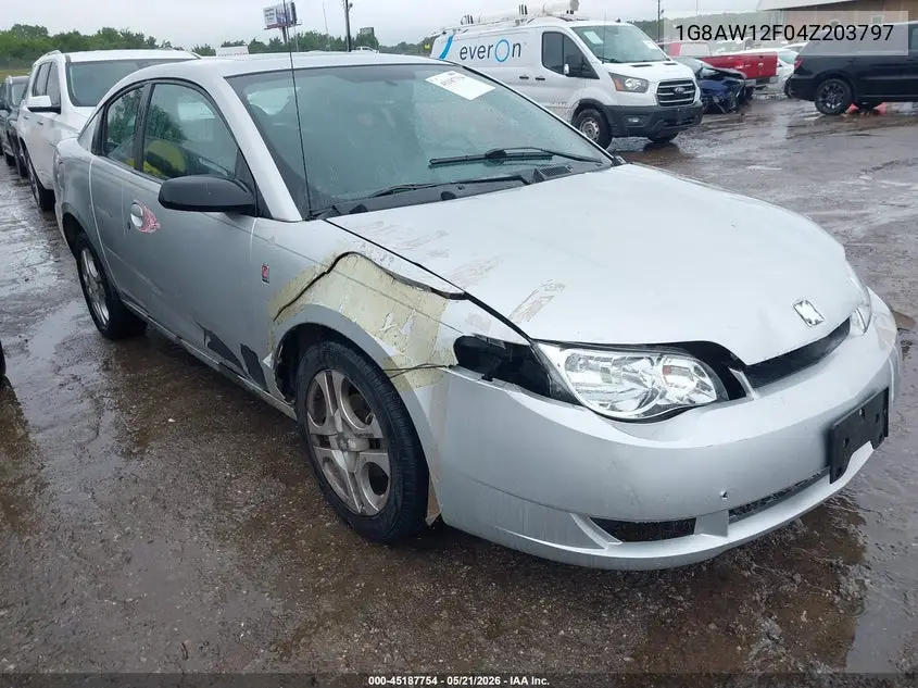 2004 Saturn Ion 3 VIN: 1G8AW12F04Z203797 Lot: 45187754