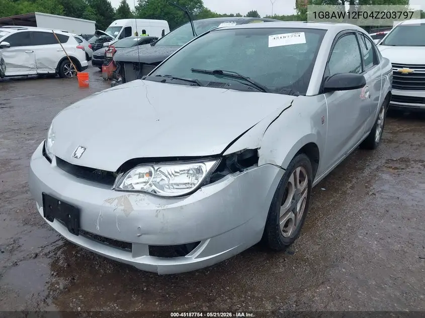 2004 Saturn Ion 3 VIN: 1G8AW12F04Z203797 Lot: 45187754