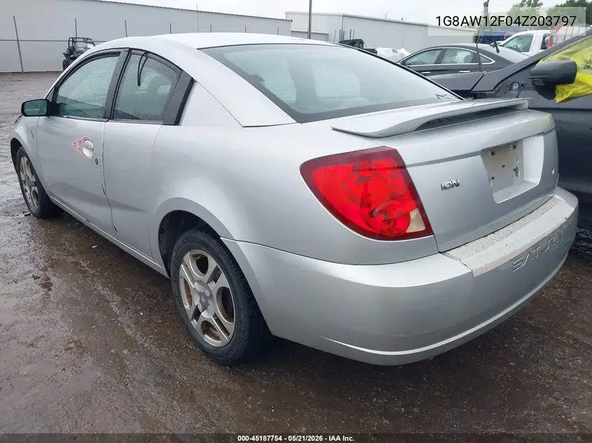 2004 Saturn Ion 3 VIN: 1G8AW12F04Z203797 Lot: 45187754