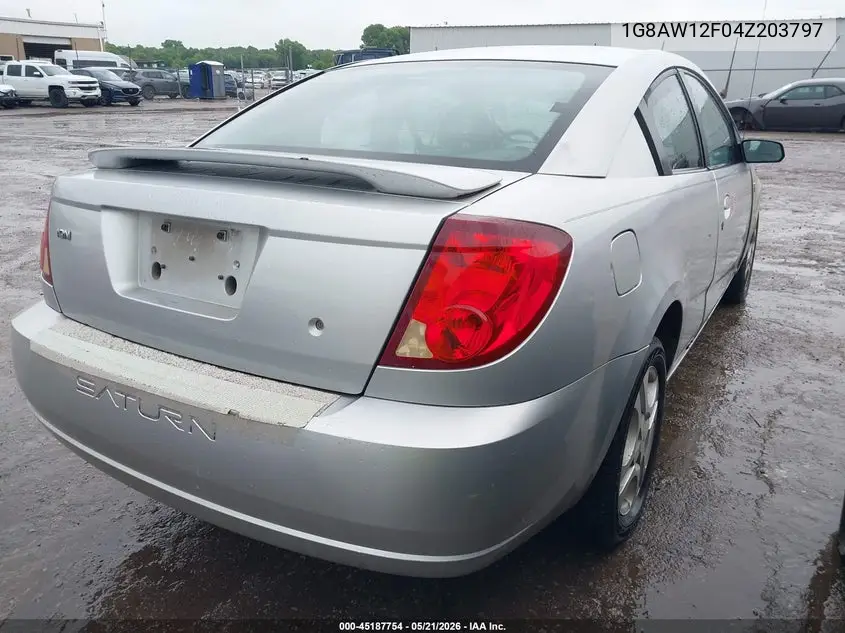 2004 Saturn Ion 3 VIN: 1G8AW12F04Z203797 Lot: 45187754