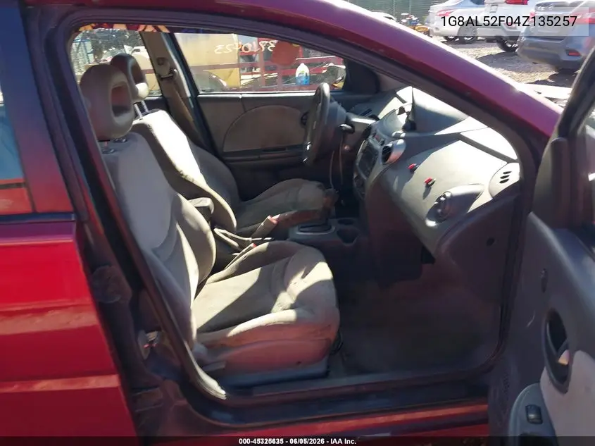 2004 Saturn Ion 3 VIN: 1G8AL52F04Z135257 Lot: 45325635