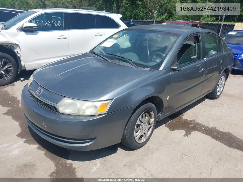 2004 Saturn Ion Ion 2 VIN: 1G8AJ52F44Z193409 Lot: 45341454