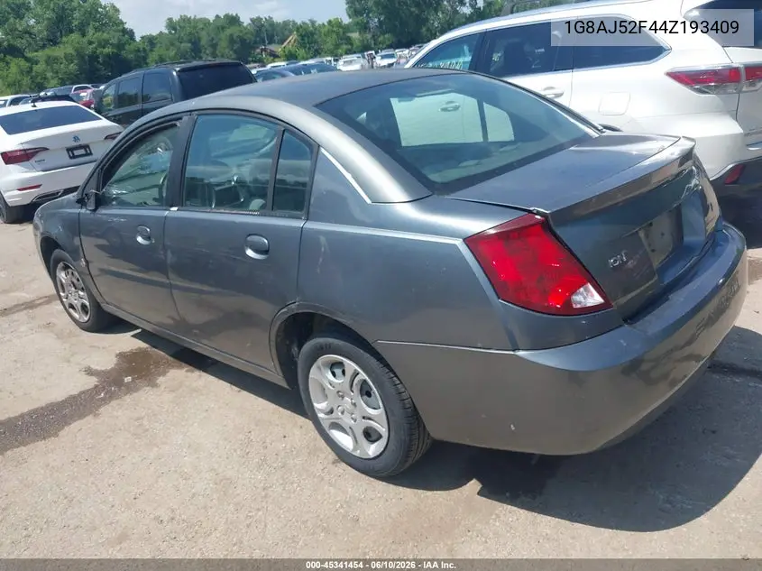 2004 Saturn Ion Ion 2 VIN: 1G8AJ52F44Z193409 Lot: 45341454