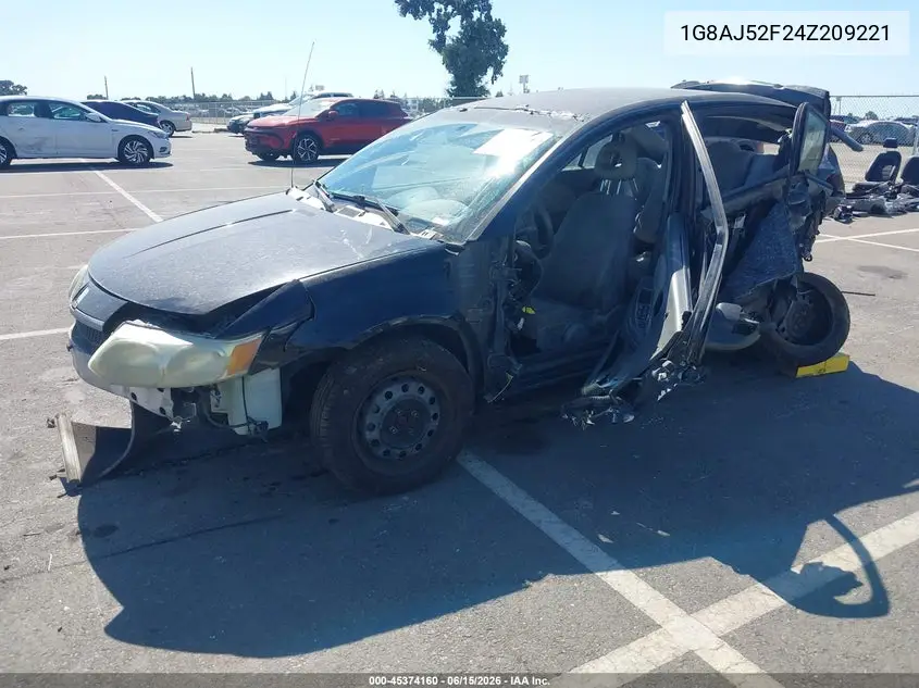 2004 Saturn Ion Ion 2 VIN: 1G8AJ52F24Z209221 Lot: 45374160