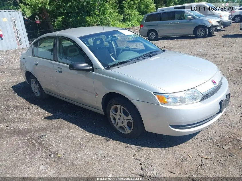 2004 Saturn Ion Level 2 VIN: 1G8AJ52F34Z205162 Lot: 45375679