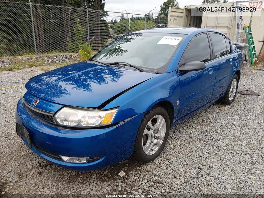 2004 Saturn Ion Ion 3 VIN: 1G8AL54F14Z198929 Lot: 45478519