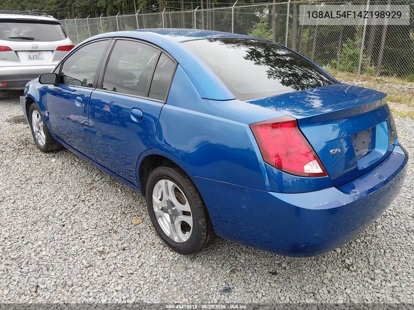 2004 Saturn Ion Ion 3 VIN: 1G8AL54F14Z198929 Lot: 45478519