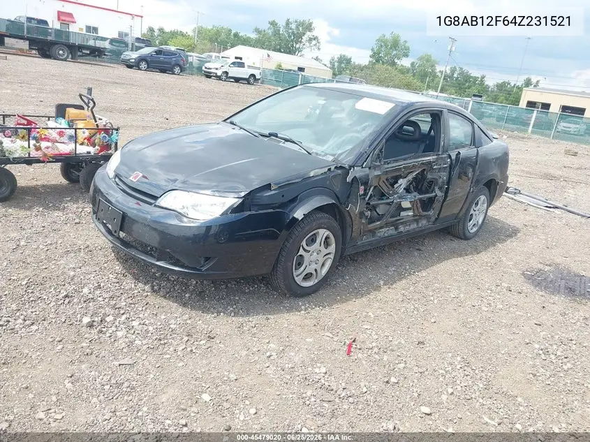 2004 Saturn Ion 3 VIN: 1G8AB12F64Z231521 Lot: 45479020