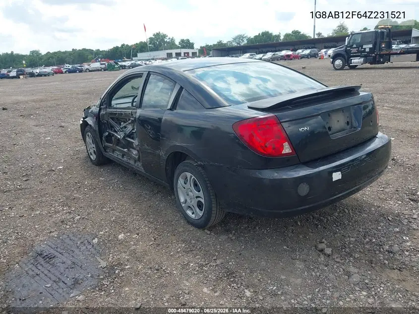 2004 Saturn Ion 3 VIN: 1G8AB12F64Z231521 Lot: 45479020