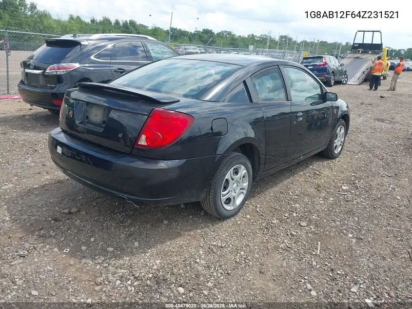 2004 Saturn Ion 3 VIN: 1G8AB12F64Z231521 Lot: 45479020