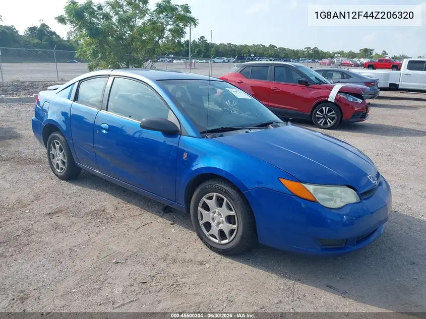 2004 Saturn Ion 2 VIN: 1G8AN12F44Z206320 Lot: 45500304