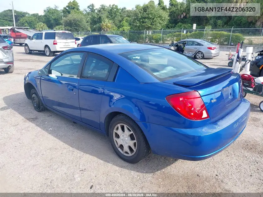 2004 Saturn Ion 2 VIN: 1G8AN12F44Z206320 Lot: 45500304