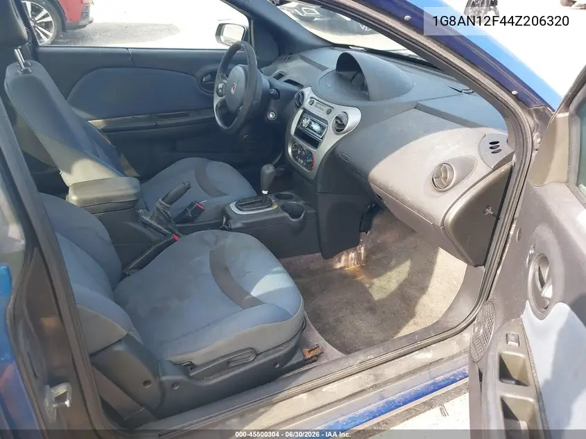 2004 Saturn Ion 2 VIN: 1G8AN12F44Z206320 Lot: 45500304