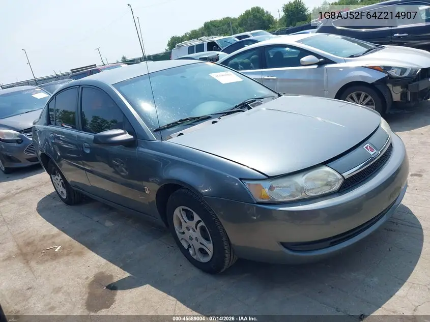 2004 Saturn Ion Ion 2 VIN: 1G8AJ52F64Z214907 Lot: 45589004