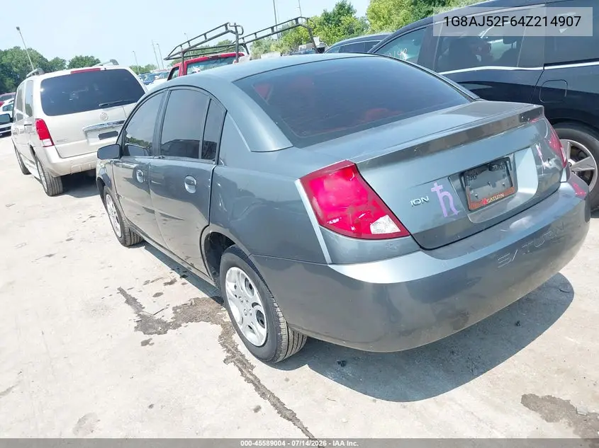 2004 Saturn Ion Ion 2 VIN: 1G8AJ52F64Z214907 Lot: 45589004