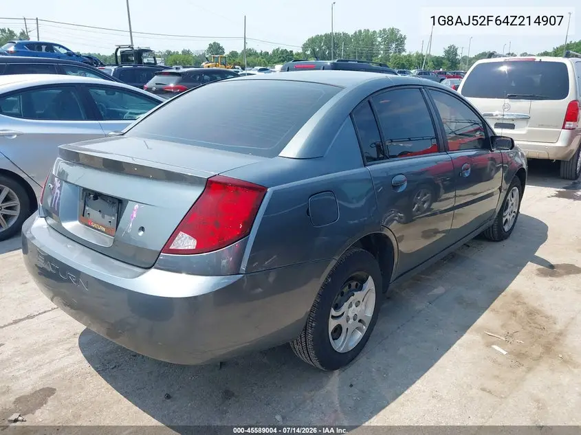 2004 Saturn Ion Ion 2 VIN: 1G8AJ52F64Z214907 Lot: 45589004