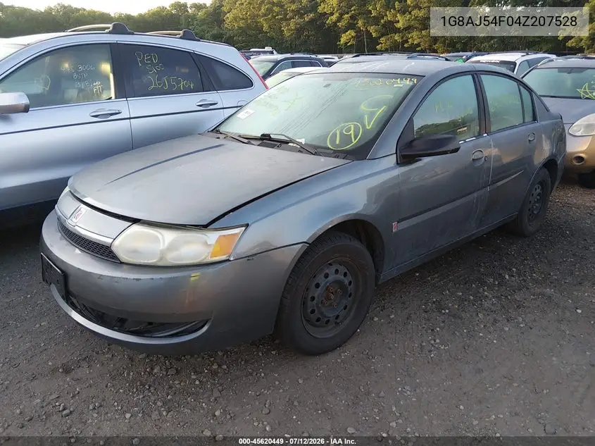 2004 Saturn Ion Ion 2 VIN: 1G8AJ54F04Z207528 Lot: 45620449