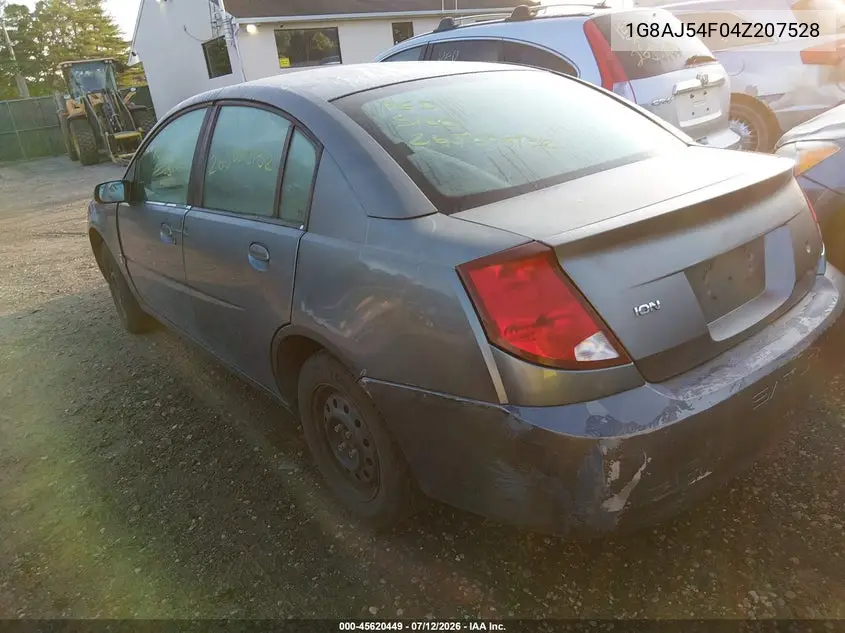 2004 Saturn Ion Ion 2 VIN: 1G8AJ54F04Z207528 Lot: 45620449