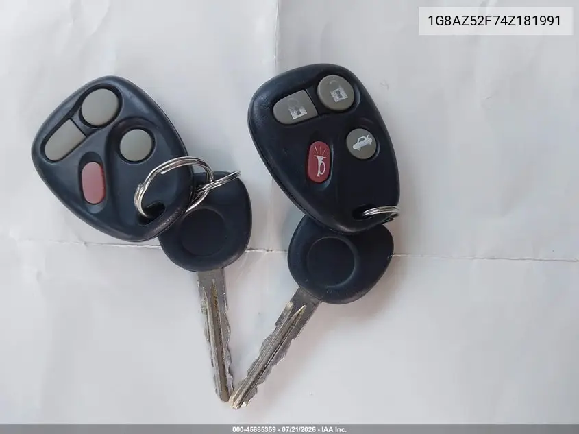 2004 Saturn Ion Ion 2 VIN: 1G8AZ52F74Z181991 Lot: 45685359