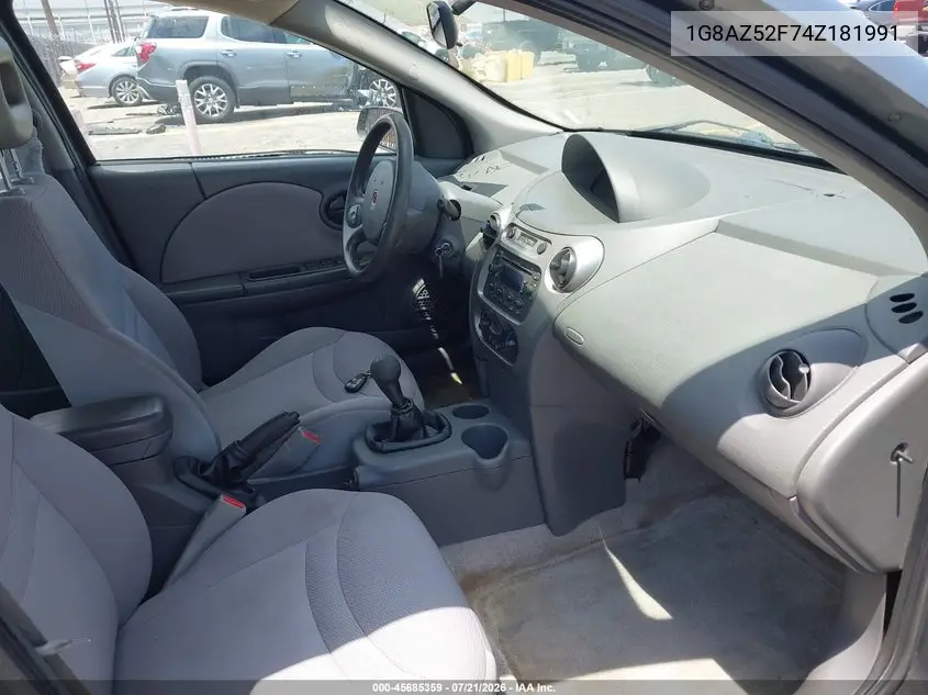 2004 Saturn Ion Ion 2 VIN: 1G8AZ52F74Z181991 Lot: 45685359