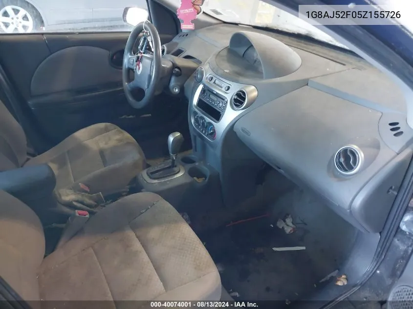2005 Saturn Ion 2 VIN: 1G8AJ52F05Z155726 Lot: 40074001
