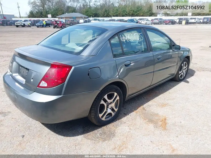 2005 Saturn Ion 3 VIN: 1G8AL52F05Z104592 Lot: 44839565