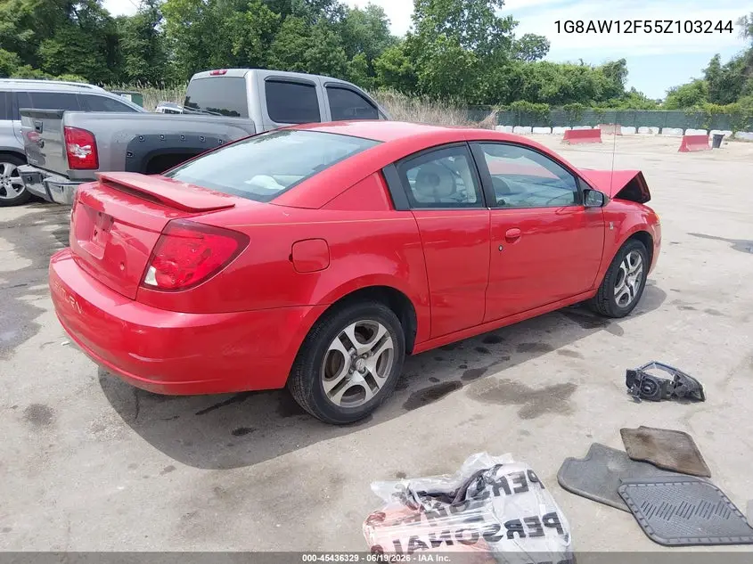 2005 Saturn Ion 3 VIN: 1G8AW12F55Z103244 Lot: 45436329