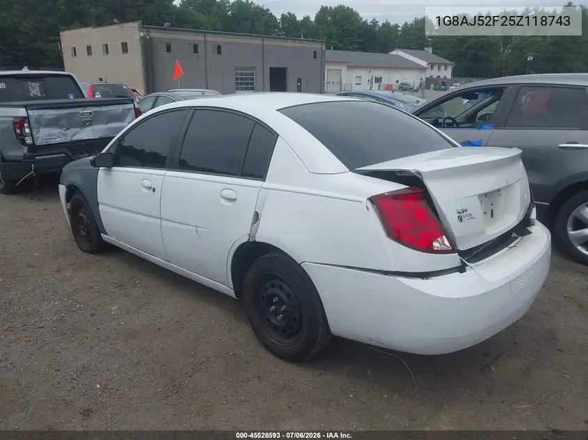 2005 Saturn Ion 2 VIN: 1G8AJ52F25Z118743 Lot: 45528593