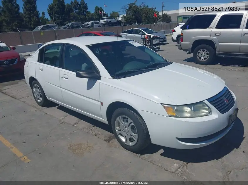 2005 Saturn Ion 2 VIN: 1G8AJ52F85Z179837 Lot: 45531093