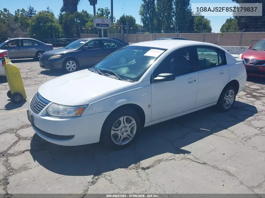 2005 Saturn Ion 2 VIN: 1G8AJ52F85Z179837 Lot: 45531093