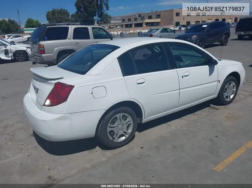 2005 Saturn Ion 2 VIN: 1G8AJ52F85Z179837 Lot: 45531093