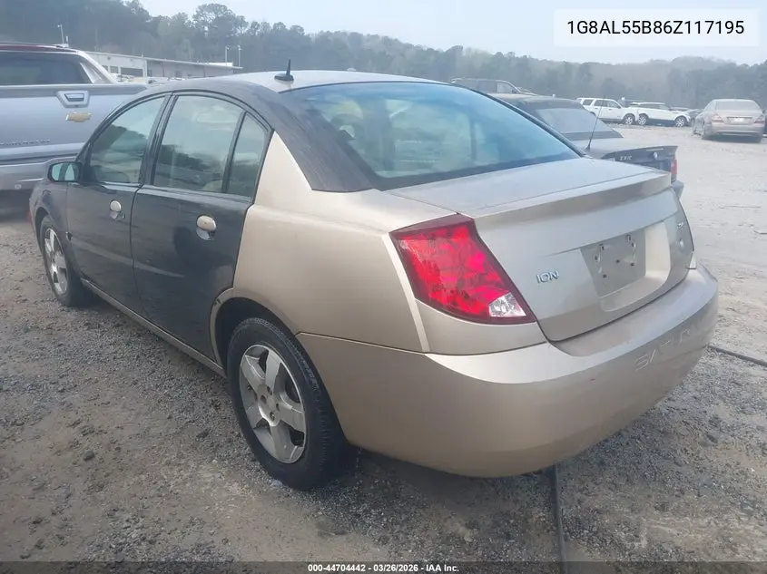 2006 Saturn Ion 3 VIN: 1G8AL55B86Z117195 Lot: 44704442