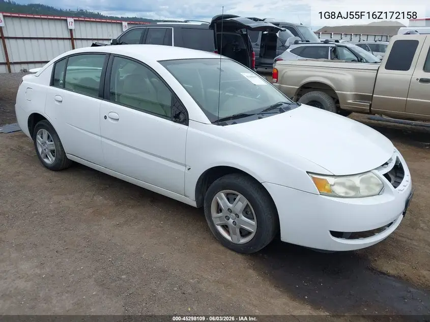 2006 Saturn Ion 2 VIN: 1G8AJ55F16Z172158 Lot: 45298109