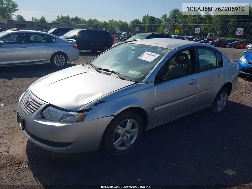 2006 Saturn Ion 2 VIN: 1G8AJ55F76Z205910 Lot: 45352456