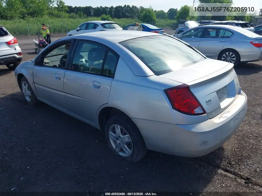 2006 Saturn Ion 2 VIN: 1G8AJ55F76Z205910 Lot: 45352456