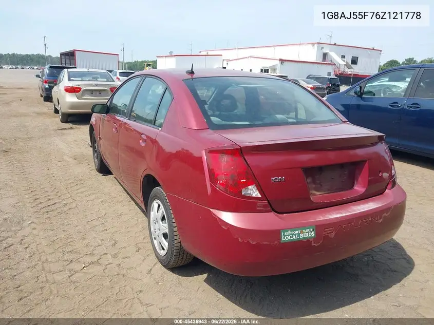 2006 Saturn Ion 2 VIN: 1G8AJ55F76Z121778 Lot: 45436943