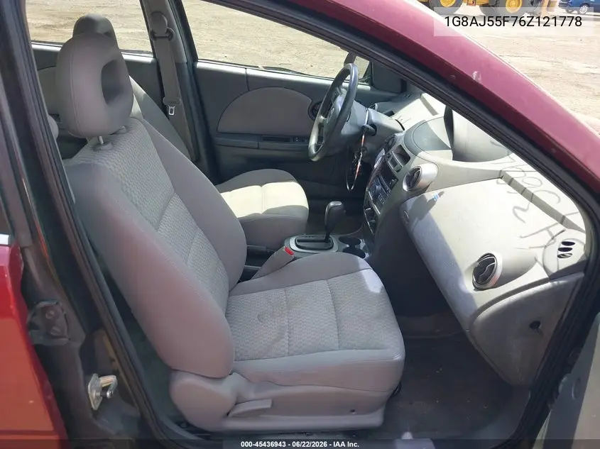 2006 Saturn Ion 2 VIN: 1G8AJ55F76Z121778 Lot: 45436943