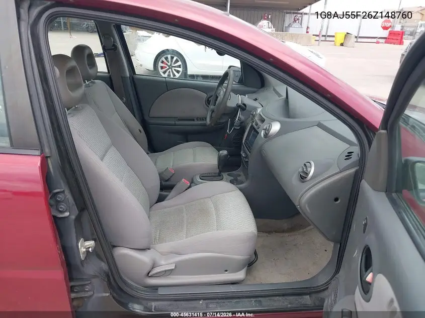 2006 Saturn Ion 2 VIN: 1G8AJ55F26Z148760 Lot: 45631415