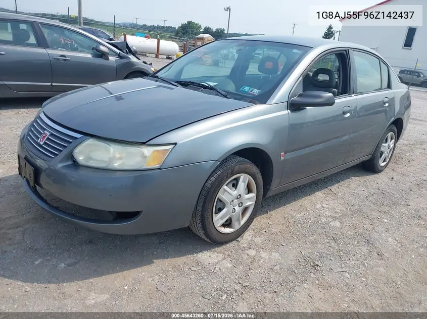 2006 Saturn Ion 2 VIN: 1G8AJ55F96Z142437 Lot: 45643260