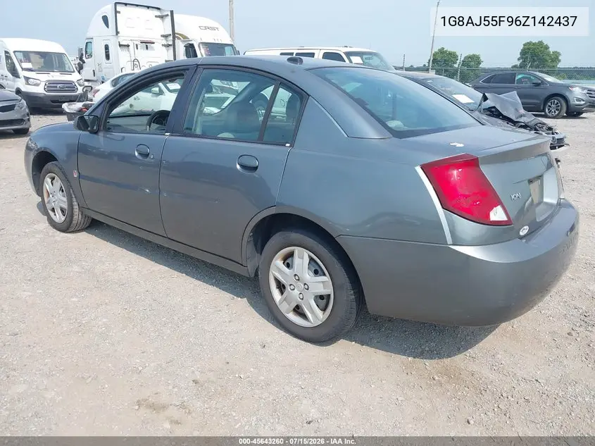 2006 Saturn Ion 2 VIN: 1G8AJ55F96Z142437 Lot: 45643260