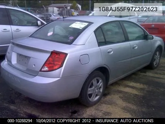 2007 Saturn Ion Level 2 VIN: 1G8AJ55F97Z202623 Lot: 10288294